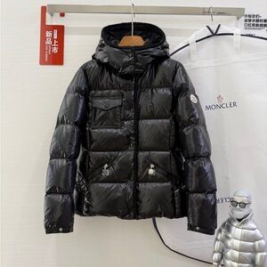 Moncler Shiny Black Puffer Jacket for Men